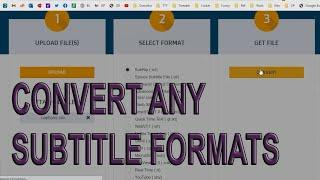 Convert Any Subtitle to Any Format in Seconds