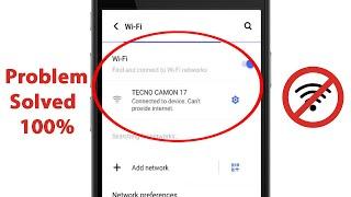 How To Fix Wi-Fi Connected to Device Can't Provide Internet Issue | WiFi Connected but no Internet