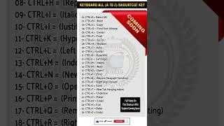 ⌨️ Shortcut A to Z Keyboard ️ #shorts #short #videos #computer #shortcutkeyboard