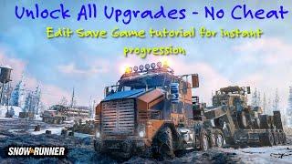 SnowRunner Unlock All Upgrades | Edit Save Game | Steam PC Tutorial