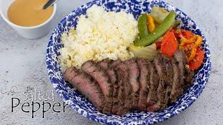 Asian Steak with Stir Fry Veggies & Rice ~ Ninja Foodi 360 Meal