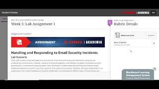 EC-Council Academia: Blackboard Learning Management Course Shell Overview