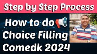 Comedk choice filling 2024|Comedk 2024|Comedk counselling 2024|Comedk seat matrix|fees|College tuber