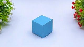 How To Make Origami Cube | Making Paper Cube Easy Instructions | DIY School Project Ideas