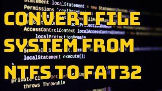 Convert File System From NTFS to FAT32 Using CMD ⏬