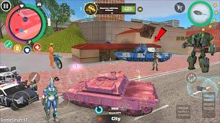 Rope Hero: Vice Town (Pink Tank Destroy Russian Army Tanks) Rope Tank Army - Android Gameplay HD