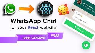 How To Add WhatsApp Click To Chat On REACT JS | WhatsApp Chat On #reactjs  Website In  Simple Steps
