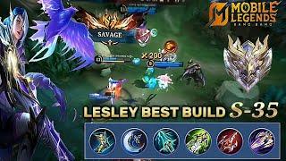 SAVAGE!! LESLEY ONE SHOT BUILD | LESLEY BEST BUILD AND EMBLEM SET | LESLEY GAMEPLAY MOBILE LEGENDS