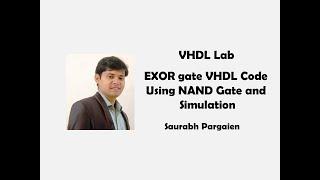 How To Write VHDL Code for EXOR gate using NAND gate