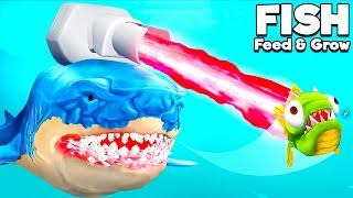 Playing as LASER SHARK to FEED and GROW BIGGER!