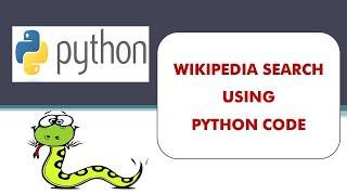 Wikipedia Search Using Python Code I Search Anything From Wikipedia