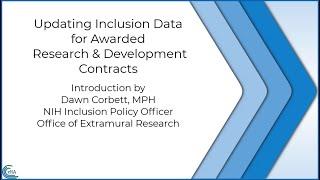 Updating Inclusion Data for Awarded Research & Development Contracts