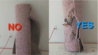 How to Wrap Around a Piece of Throw Away Old Carpet for Easy to Carry