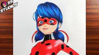 How to Draw Miraculous Ladybug step by step with color Pencil