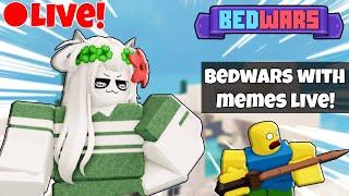 Roblox Bedwars Update With Memes Live! Playing Roblox Bedwars