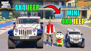 Franklin JEEP VS Shinchan Mini JEEP in GTA 5 || JNK GAMER