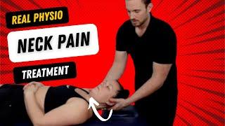 Neck Pain Physiotherapy Treatment Session | Massage, Manual Therapy & Exercise for Neck Pain.