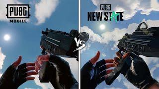 PUBG New State VS PUBG Mobile Weapon Sound & Animation Comparison | Part 1