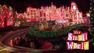 It's a Small World Holiday Lights, Project Mapping Show on Disneyland Classic Ride | Non-Copyright*