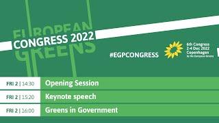 Opening session, keynotes and Plenary "Greens in Government"