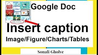 Insert Captions to Image/ Figure/ Charts/Tables in Google Doc
