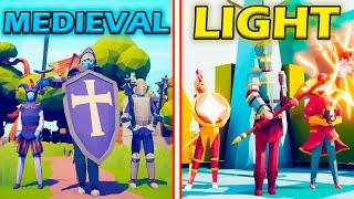 MEDIEVAL TEAM vs LIGHT TEAM - Totally Accurate Battle Simulator | TABS