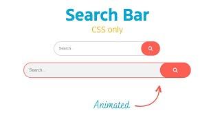 How to Create an Expandable Search Bar with HTML and CSS | Animated Search Box
