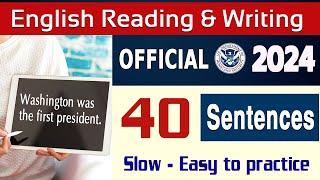 New! 2024 US Citizenship - Practice English Reading and Writing Test for US Citizenship Interview