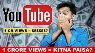 YouTube pe 1 crore views ke kitne paise milte hain • My YouTube income reveled