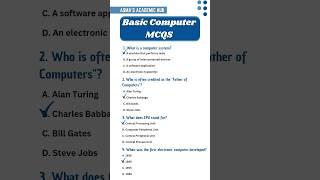 Basic Computer MCQs #shorts #yoitubeshorts #computerbasics #mcqs #fyp