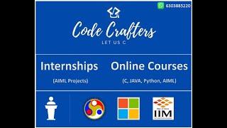 Code Crafters Offers AIML Internship Projects