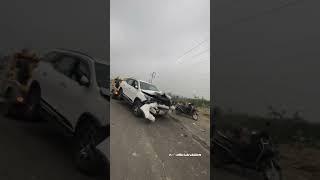 Fortuner vs Tata Nexon Accident #fortunerlovers #nexonaccident #tatavstoyota