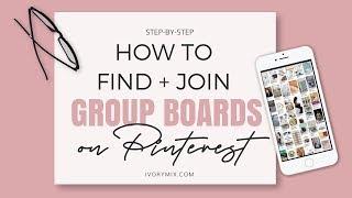 How to find and join Group Boards on Pinterest