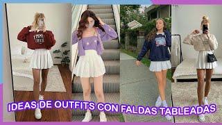 IDEAS DE OUTFITS CON FALDAS TABLEADAS moda 2022 /ROUSE