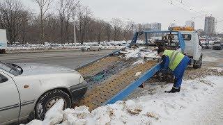 UTV. В Уфе автомобили, которые мешают уборке снега забирают эвакуаторы