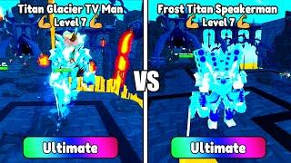 TITAN GLACIER TV MAN vs FROST TITAN SPEAKERMAN  ENDLESS MODE  - Toilet Tower Defense