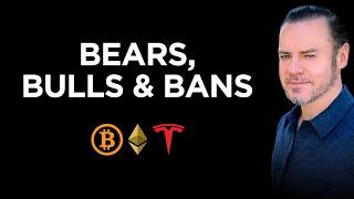 The Fed, Bulls, Bears, Bans - which way is up for 2022 featuring BTC ETH and TESLA