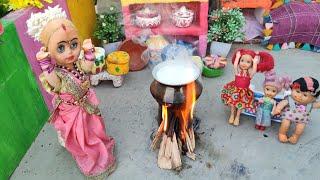 Barbie Doll All Day Routine In Indian Village/Radha Ki Kahani part -435/Barbie Doll Bedtime Story||