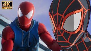 Scarlet Spider-Man & Animated Suits Fighting Hunters (NG+) - Marvel’s Spider-Man 2 PS5 (4K60FPS)