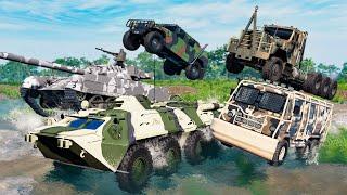 Battle of Military Vehicles #3 - Who is better? - Beamng drive