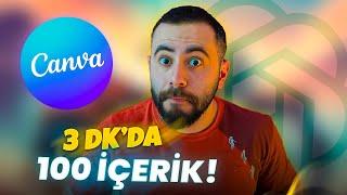 Canva ve ChatGPT kullanarak 100 Reels Videosu Hazırlamak!  | Canva Yapay Zeka Dersleri 2024