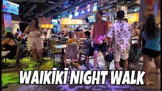 Waikiki Night Walk | Saratoga Road | Kalakaua Ave | Kuhio Ave Food Hall | International Market Place