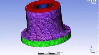 A CFD Radial Turbine  Ansys Blade Design Modeler Editor and TurboGrid Flow path and Export points