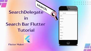 SearchDelegate in Search Bar Flutter Tutorial