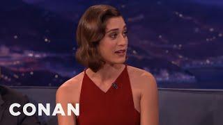 Lizzy Caplan: Michael Sheen Always Gets Me Sausage Gifts | CONAN on TBS