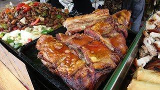 London. The Street Food Market at Acklam Village, Portobello Road