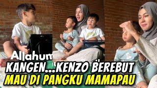 LAGI KHUSYUK DI MUSHOLA..KENZO TIBA2 BEREBUT MINTA DI PANGKU BERDUA SAMA MAMAPAU