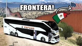 Así es CRUZAR a USA  en BUS Ejecutivo DOBLE Piso  Volvo 9800 DD American Truck Simulator