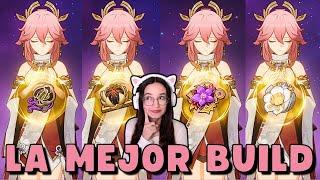 LA MEJOR BUILD DE YAE MIKO  Comparación de una jugadora casual con builds reguleras | wondergea 