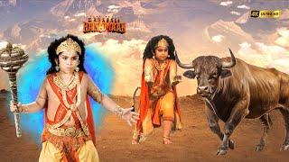 मारुती ने गांव वासियों को हथेली पर उठाकर जंगली बैल से बचाया | Mahabali Hanuman | ‪@V2Entertainments‬